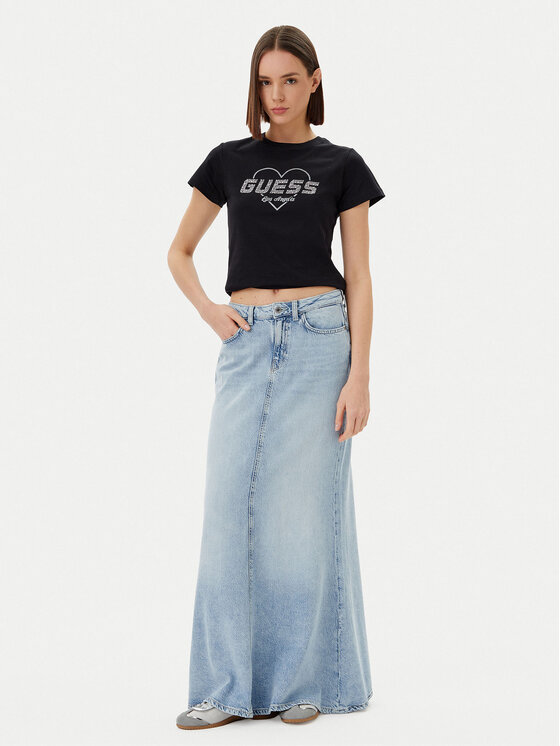 Guess Guess Футболка V5GI10 K9RM1 Чорний Regular Fit