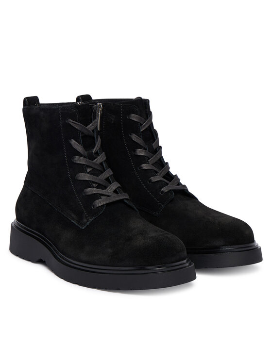Calvin Klein Gležnjarji Calvin Klein Combat Ess Lace Up Zip Boot Su YM0YM01371 Črna