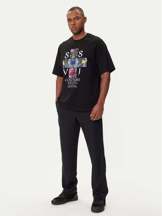 Versace Jeans Couture Versace Jeans Couture Camiseta 79GAHT10 CJ00T Negro Regular Fit