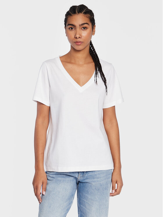 Calvin Klein Calvin Klein Marškinėliai Smooth K20K205338 Balta Regular Fit