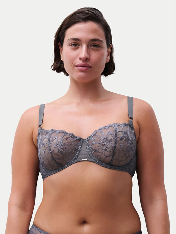Chantelle Chantelle Sujetador balconette Fleurs C12M50 Gris