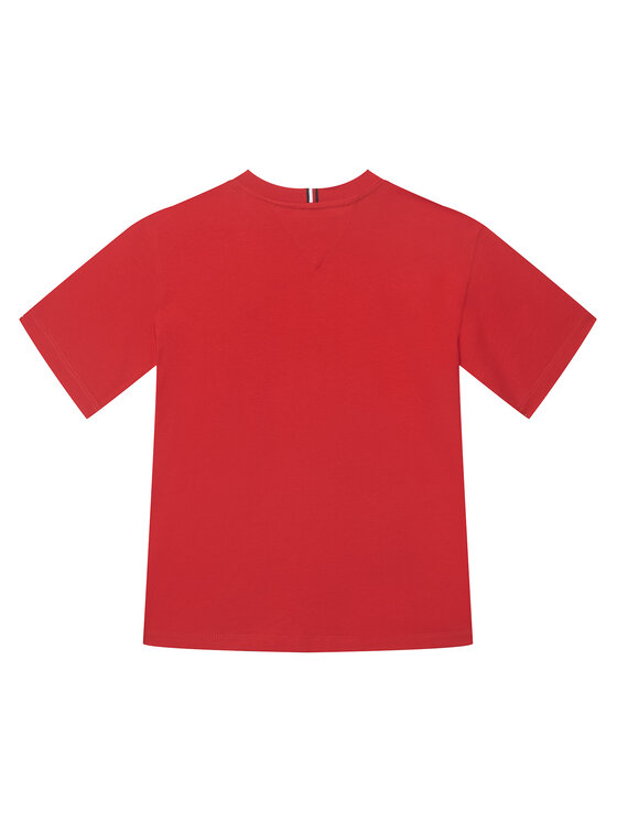Tommy Hilfiger Tommy Hilfiger Camiseta Essential Flag KB0KB09646 Rojo Regular Fit