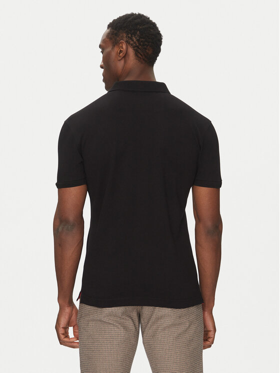 La Martina La Martina Поло Piquet CCMP02 PK001 Чорний Slim Fit