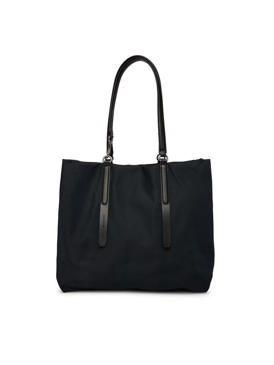Tommy Hilfiger Kabelka Tommy Hilfiger Th Elevated Nylon Tote AW0AW18406 Čierna