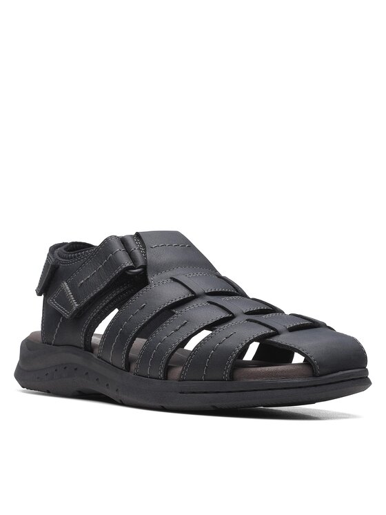 Clarks Sandale Clarks Walkford Fish 26171793 Crna