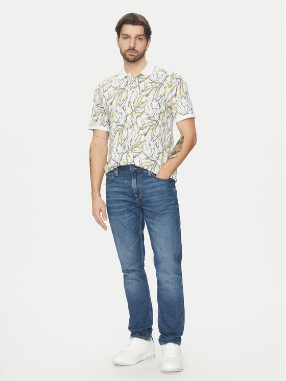 Jack & Jones Jack & Jones Поло Split 12272985 Білий Regular Fit
