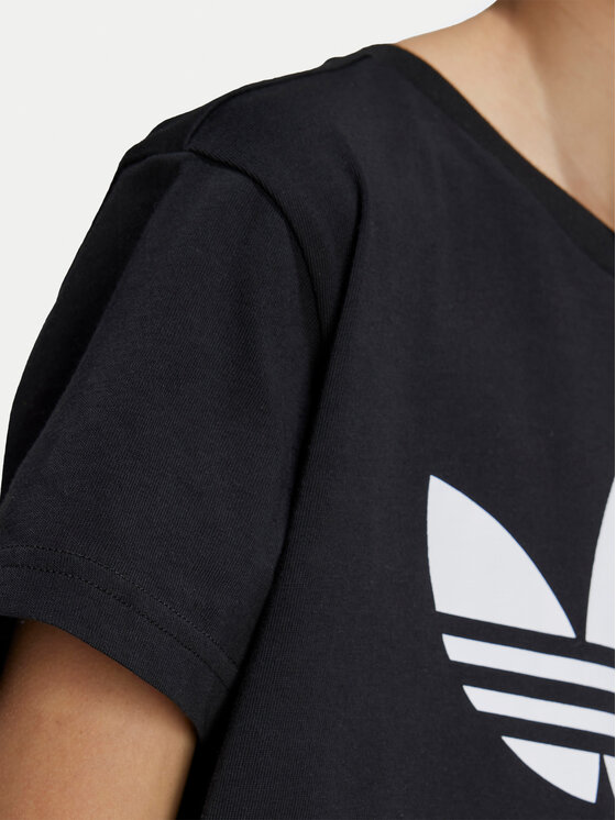 adidas adidas Marškinėliai adicolor Trefoil IY7421 Juoda Regular Fit