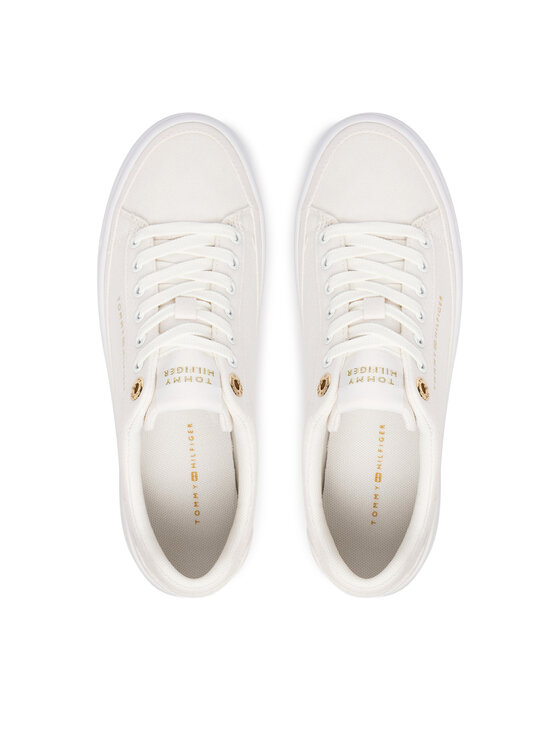 Tommy Hilfiger Superge Tommy Hilfiger Th Foxing Platform Canvas FW0FW09480 Bela