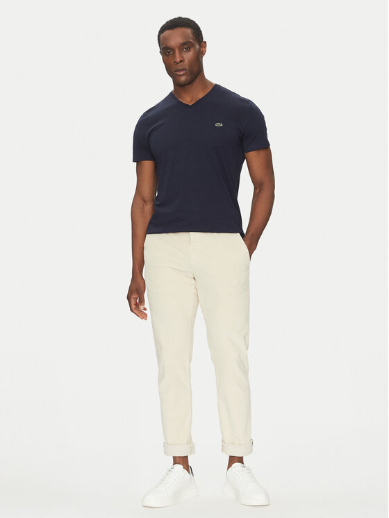 Lacoste Lacoste Majica TH6710 Mornarsko modra Regular Fit