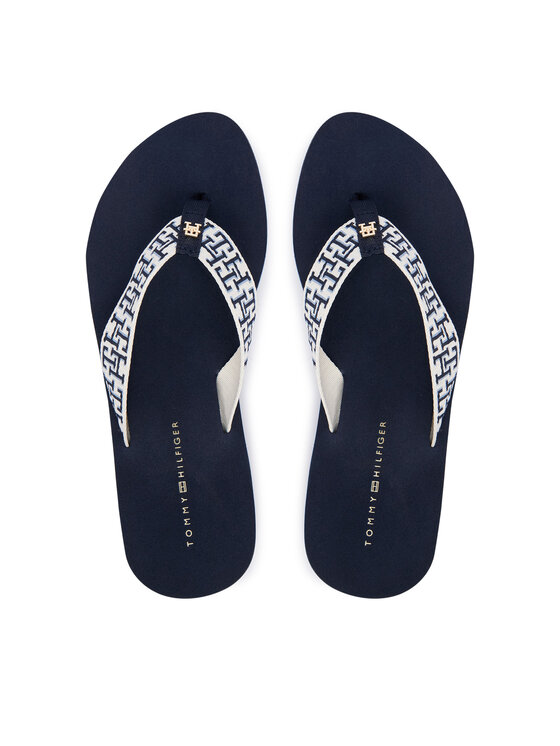 Tommy Hilfiger Chancletas Tommy Hilfiger Mono Wedge Summer Sandal FW0FW09696 Azul marino