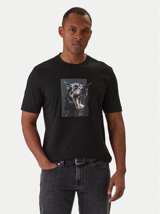 BOSS BOSS Camiseta Dobermann 50558965 Negro Regular Fit