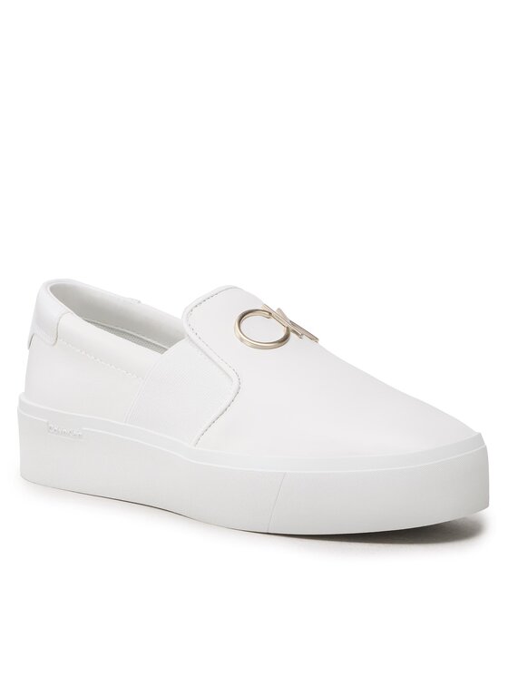 Calvin Klein Sportcipők Calvin Klein Flatform Cupsole Slip On W/Hw HW0HW01421 Fehér