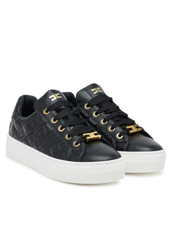 Elisabetta Franchi Снікерcи Elisabetta Franchi Low Cut Lace Up F4-A9E-0357-1251 S Чорний