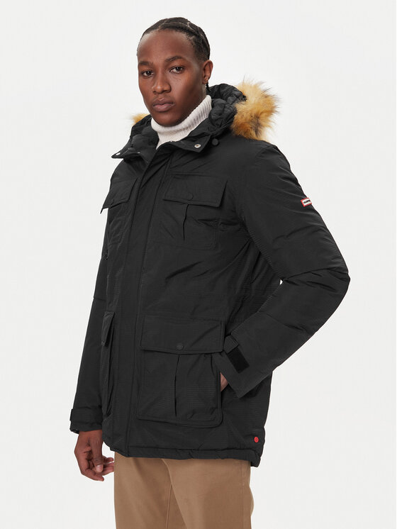 Hunter Hunter Куртка парка Angus HARM0018252 Чорний Regular Fit