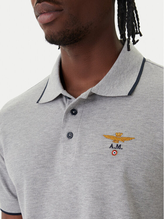 Aeronautica Militare Aeronautica Militare Polo 261PO1308UP00082 Gris Regular Fit