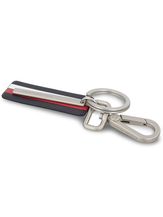 Tommy Hilfiger Brelok Tommy Hilfiger Logo Plaque Keyfob AM0AM02664 Granatowy