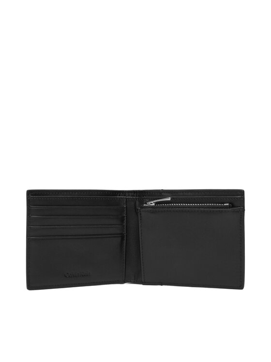 Calvin Klein Θήκη πιστωτικών καρτών Calvin Klein Embossed Emblem Billfold W/ Coin LV04D1129G Μαύρο