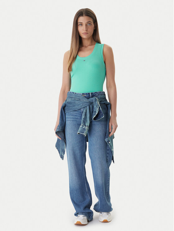 Tommy Jeans Tommy Jeans Top Essential DW0DW20673 Verde Regular Fit