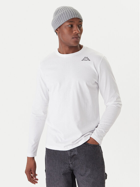 Kappa Kappa Σετ μακρυμάνικες μπλούζες Logo Saro 37216LW Λευκό Regular Fit