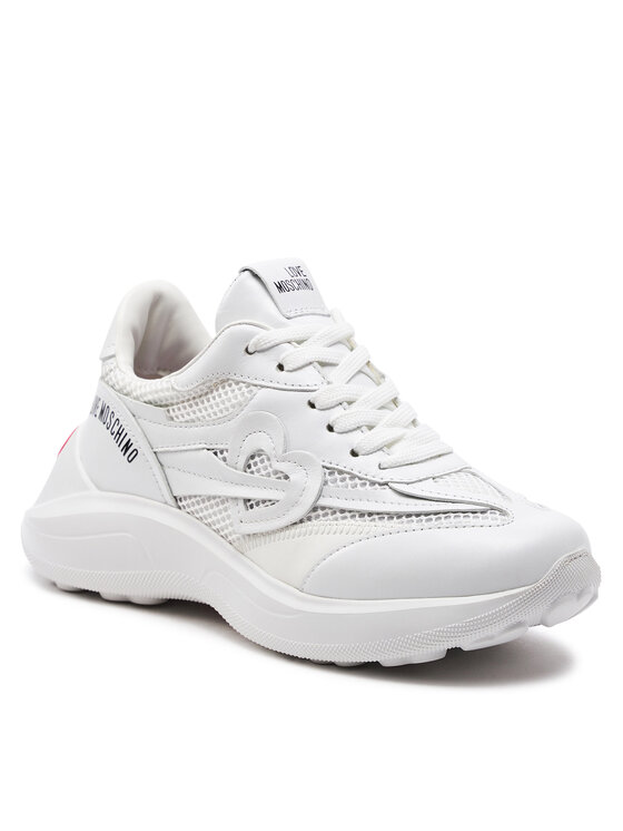 LOVE MOSCHINO Sneakersy LOVE MOSCHINO JA15366G1IIQA10A Biela
