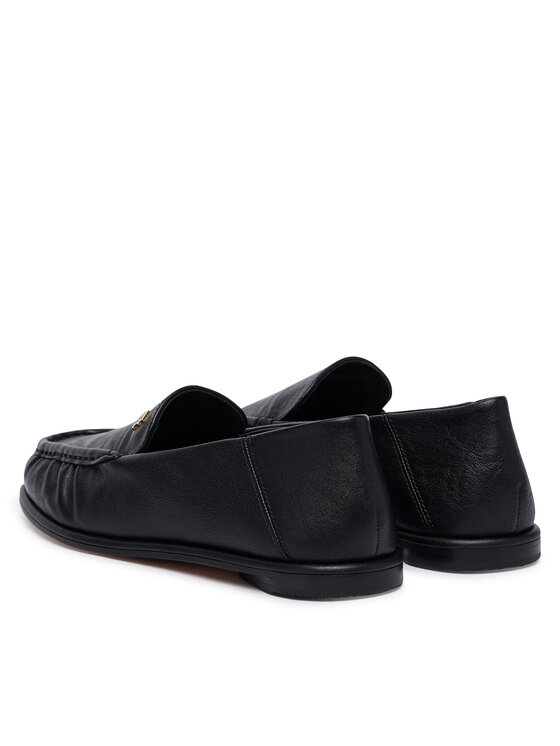 Tommy Hilfiger Castellanos Tommy Hilfiger Leather Ruched Toe Loafers FW0FW09250 Negro
