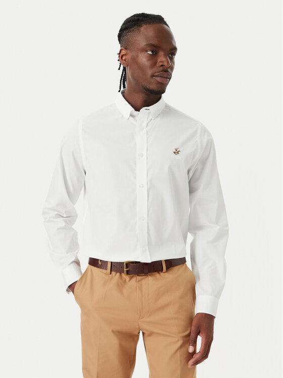 Beverly Hills Polo Club Beverly Hills Polo Club Camisa P-SS26M-BRASS Blanco Regular Fit