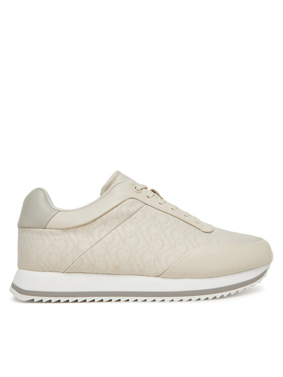 Calvin Klein Сникърси Calvin Klein Runner Lace Up - Jacq HW0HW02413 Екрю
