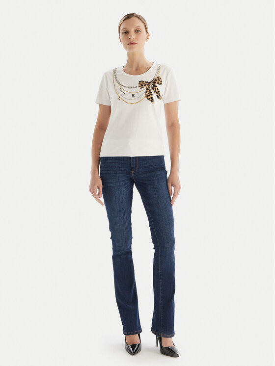 Fracomina Fracomina Camiseta FR25WT3004J40108 Blanco Regular Fit
