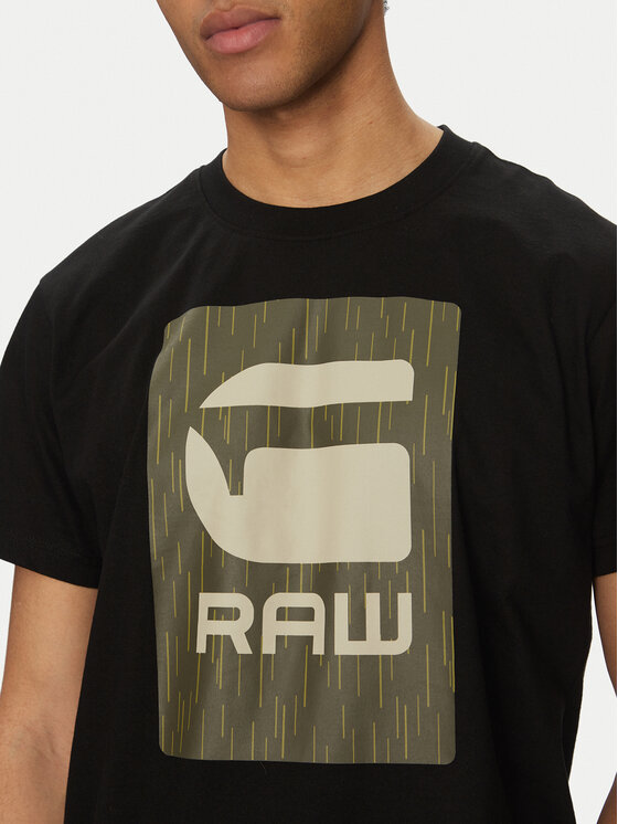 G-Star Raw G-Star Raw T-shirt Burger Box Rain D26478-C336 Nero Regular Fit