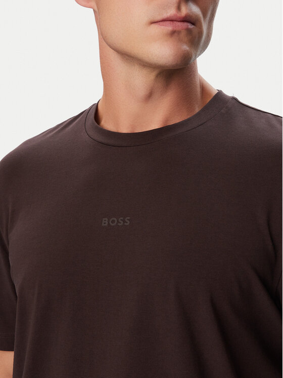 BOSS BOSS Camiseta 50473278 Marrón oscuro Regular Fit