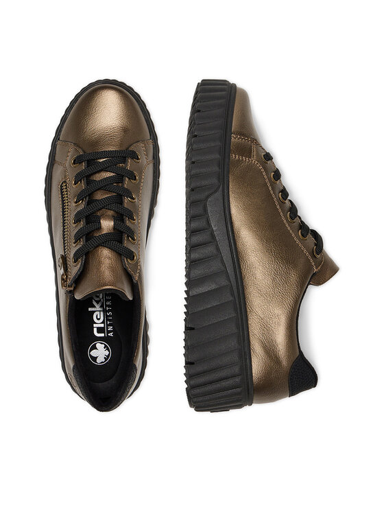 Rieker Sneakersy Rieker N2501-90 Zlatá
