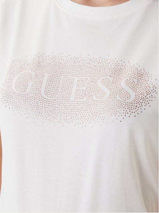 Guess Guess Majica V5YI08 J1314 Bela Regular Fit