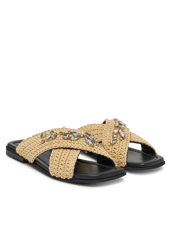 Inuikii Шльопанці Inuikii Woven Strap Stones 70104-367 705 Бежевий