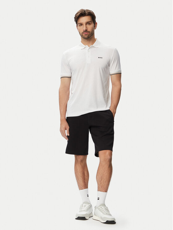 BOSS BOSS Polo majica Game 1 50564785 Bela Slim Fit