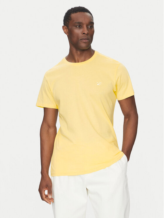 INDICODE INDICODE Marškinėliai Kloge 40-915 Geltona Regular Fit