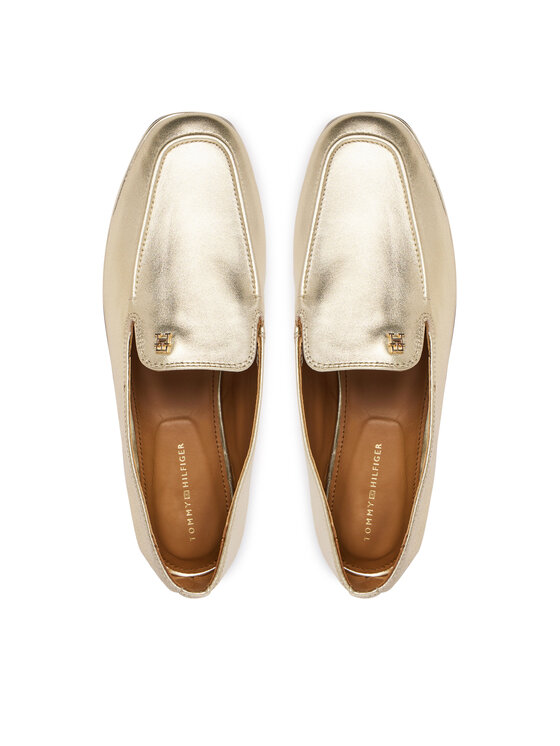 Tommy Hilfiger Loaferke Tommy Hilfiger Gold Loafer FW0FW08958 Zlata