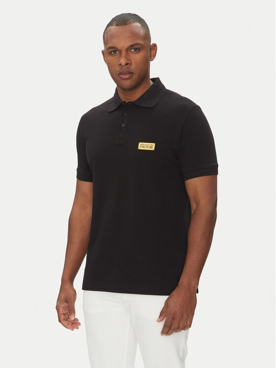Versace Jeans Couture Versace Jeans Couture Polo marškinėliai 78GAGT08 Juoda Regular Fit