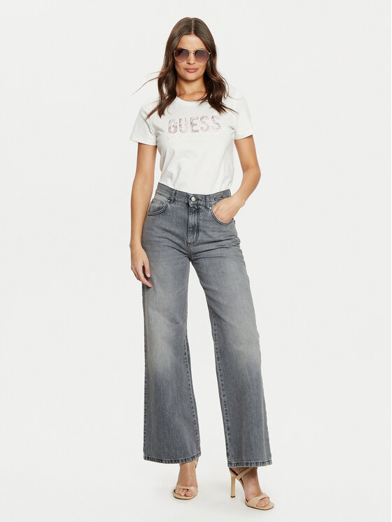 Guess Guess Футболка W5RI19 I3Z14 Білий Regular Fit