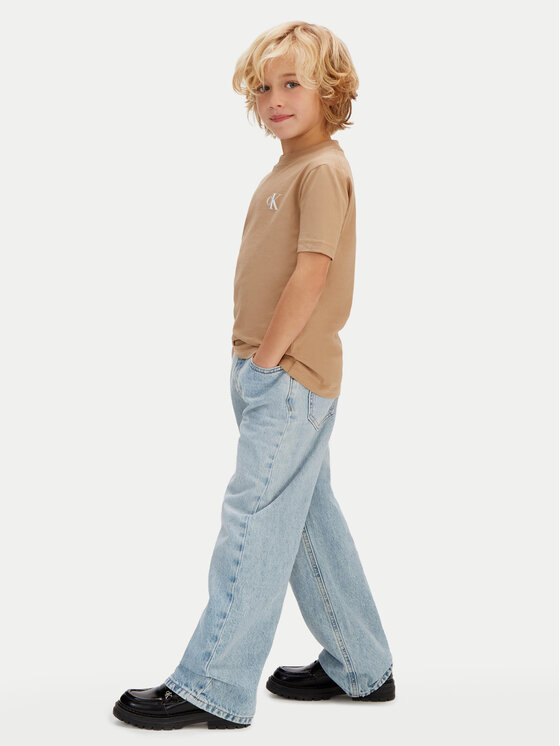 Calvin Klein Jeans Calvin Klein Jeans Conjunto de camisetas LVCKSJA45B Beis Regular Fit