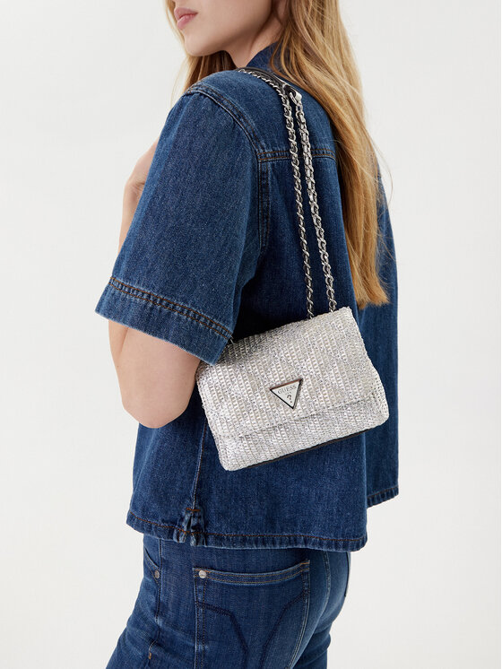 Guess Kabelka Guess Giully II Mini HWQM96 73740 Strieborná