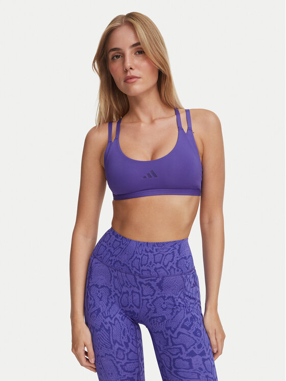 adidas adidas Sujetador deportivo Optime Workout Strappy Light Support Bra KS6041 Violeta