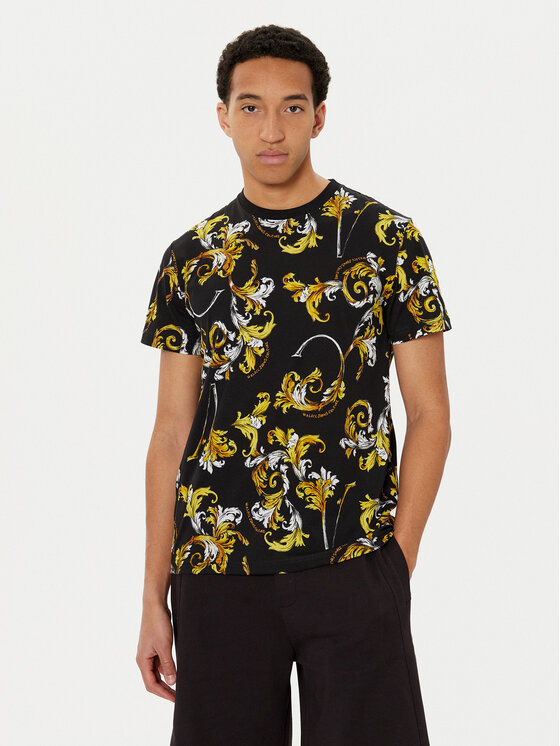 Versace Jeans Couture Versace Jeans Couture Футболка 78GAH6S0 Чорний Slim Fit