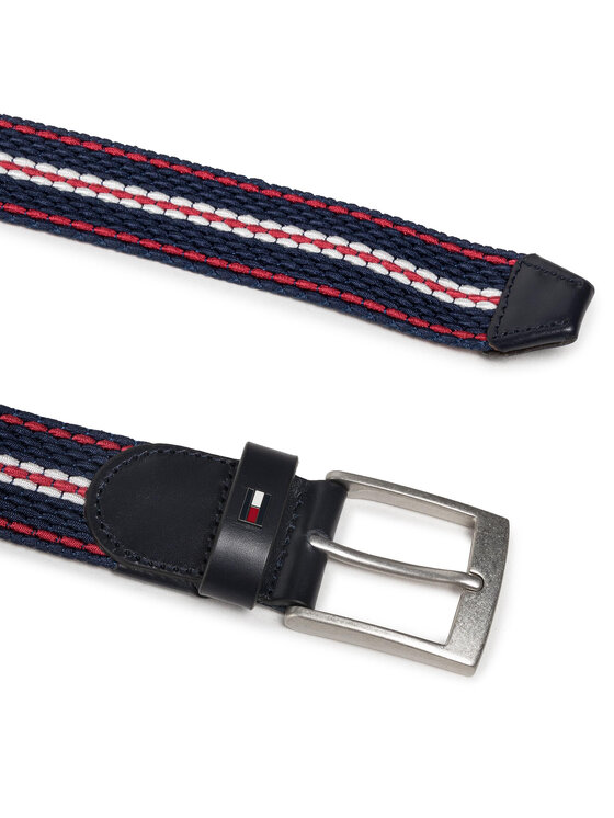 Tommy Hilfiger Cintura da uomo Tommy Hilfiger Adan Elastic 3.5 AM0AM07318 Blu scuro
