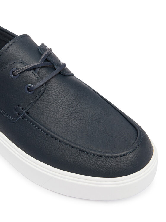 Calvin Klein Pusbačiai Calvin Klein Hybrid Clean Boat Shoe Lth HM0HM02233 Tamsiai mėlyna