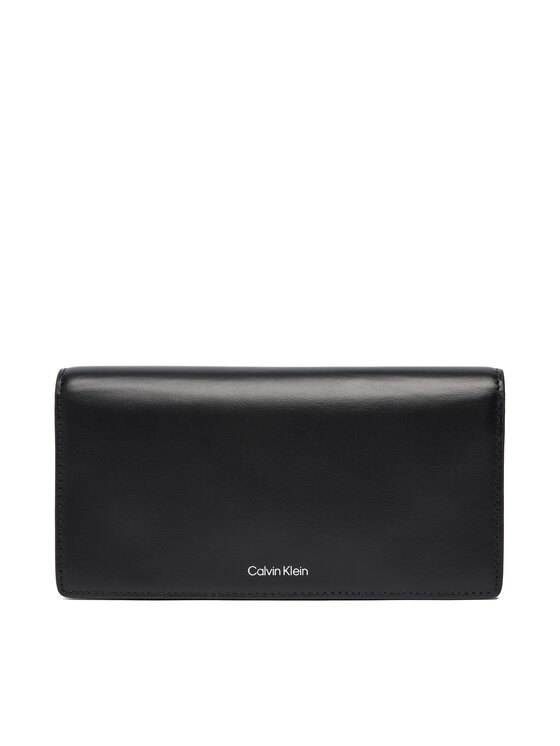 Calvin Klein Peňaženka Calvin Klein Emblem Hw Long Bifold LV04F1098G Čierna