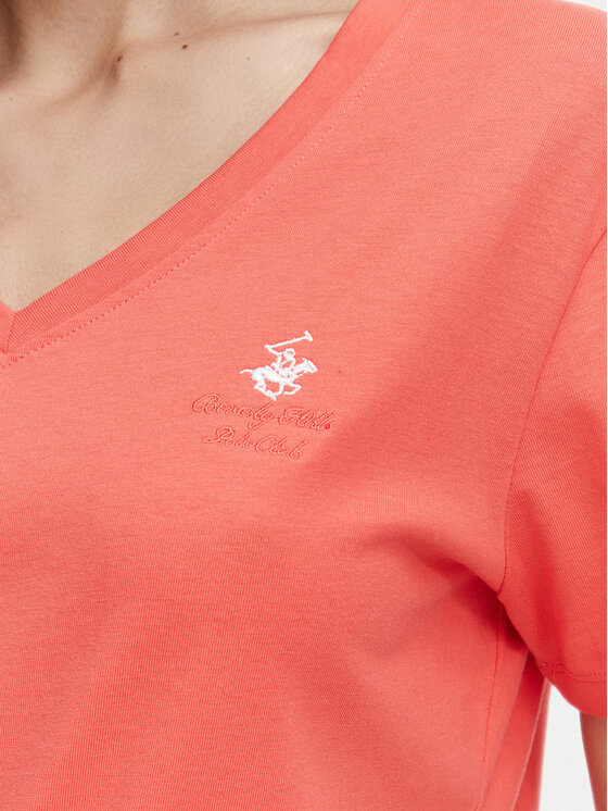 Beverly Hills Polo Club Beverly Hills Polo Club Camiseta P-SS26W-TS516518 Coral Regular Fit