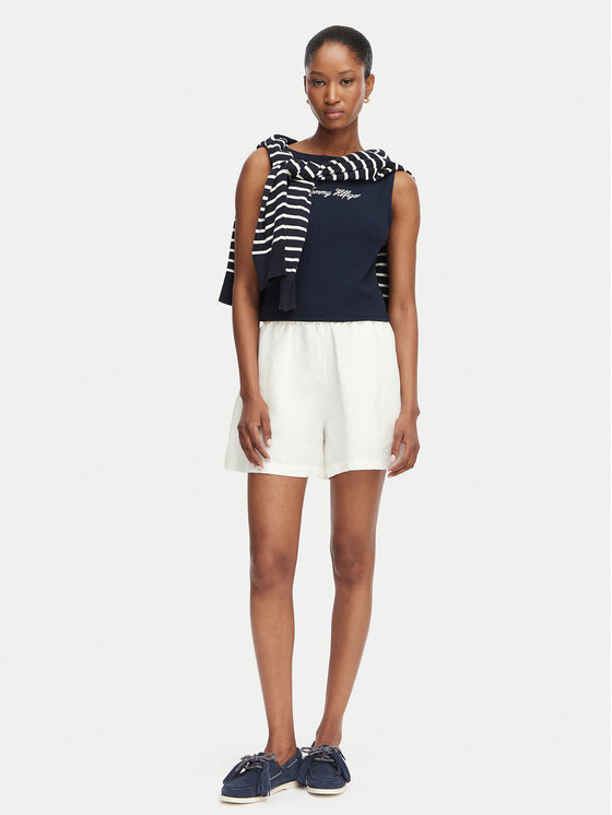 Tommy Hilfiger Tommy Hilfiger Top Classic WW0WW50947 Azul marino Regular Fit