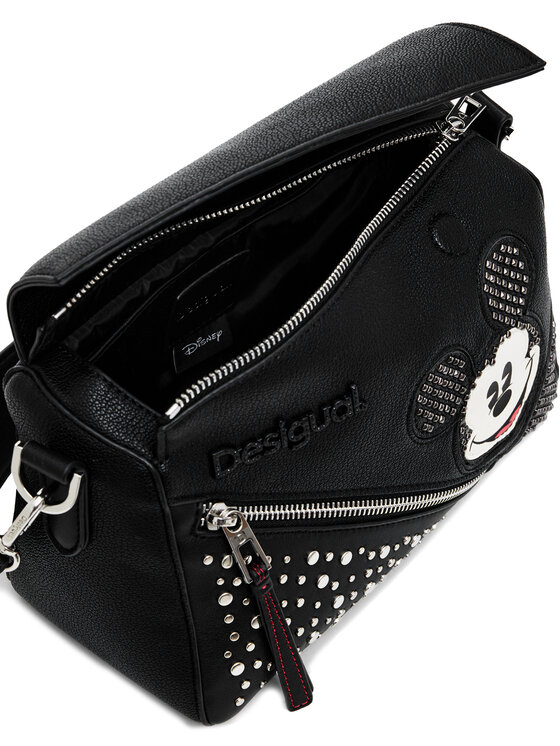 Desigual Kabelka Desigual Mickey Studstyle Phuk 24WAXP71 Černá