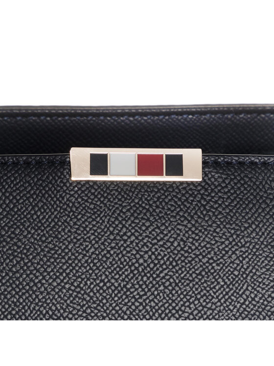 Tommy Hilfiger Ročna torba Tommy Hilfiger Saffiano Tote AW0AW08537 Mornarsko modra