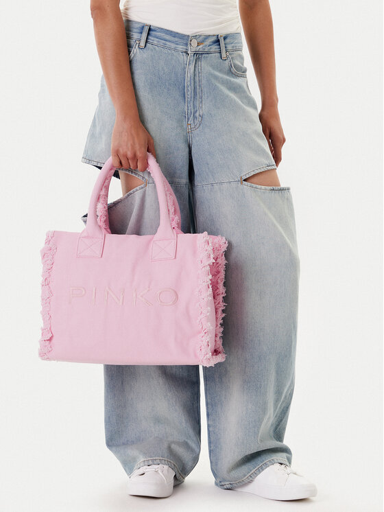 PINKO Ročna torba PINKO Beach Shopping PE 25 PLTT 100782 A1WQ Roza